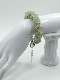 სამაჯური სალათისფერი კვარცის