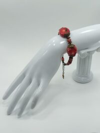 სამაჯური მარჯანი და აგატი