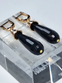 საყურე ლურჯი ხალცედონი