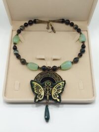 ყელსაბამი ჩოკერი ბორდო პეპელა (copy)