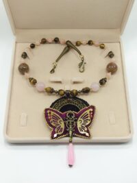 ყელსაბამი ჩოკერი ბორდო პეპელა (copy)