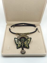 ყელსაბამი ჩოკერი მწვანე პეპელა 2